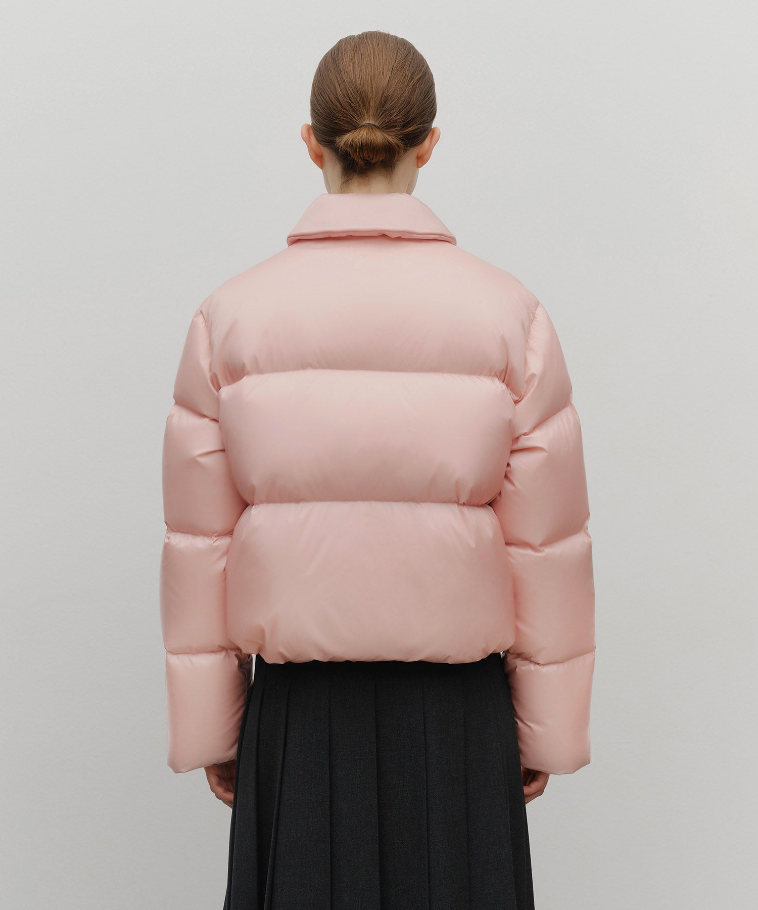 Marithe & Francois Girbaud - Collar Crop Down Jacket (Pink) product image 3 | TRAB K-Fashion Australia