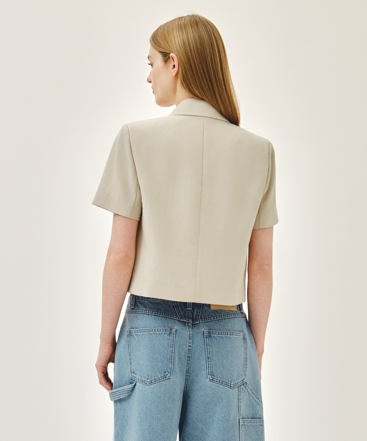 Marithe & Francois Girbaud - Half Sleeve Jacket (Beige) product image 3 | TRAB K-Fashion Australia