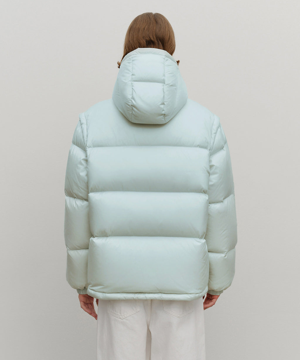 Marithe & Francois Girbaud - Detatchable Down Jacket (Mint Gray) product image 3 | TRAB K-Fashion Australia