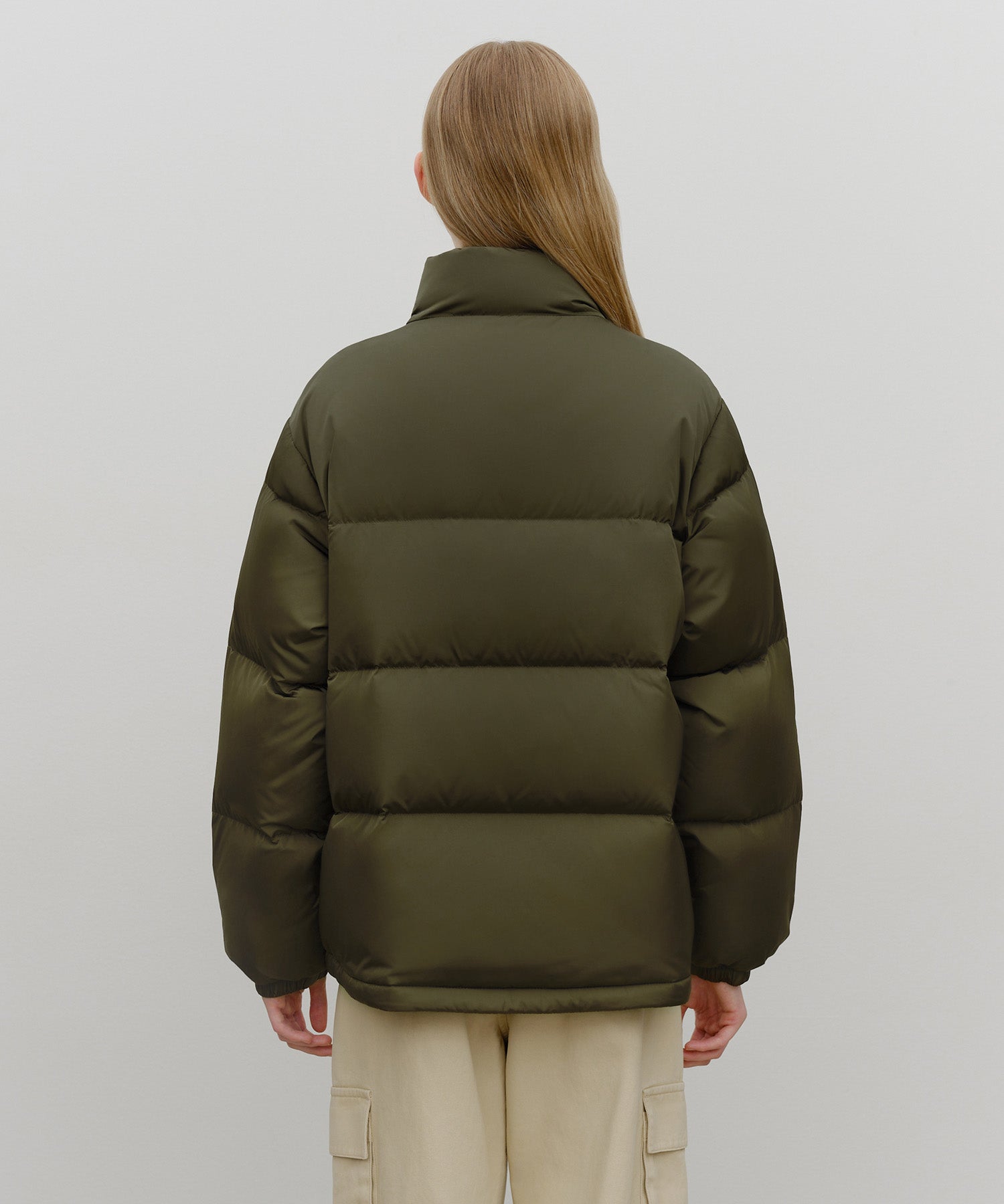 Marithe & Francois Girbaud - Classic Logo Down Jacket (Khaki) product image 7 | TRAB K-Fashion Australia