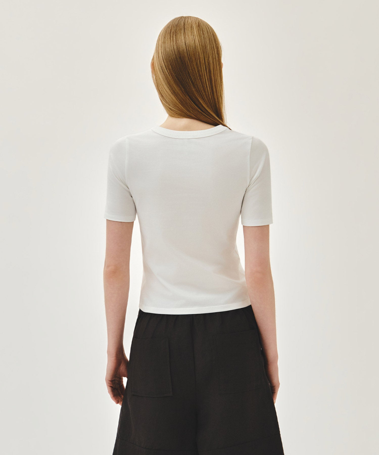 Marithe & Francois Girbaud - Stripe Henley Neck Tee (White) product image 3 | TRAB K-Fashion Australia