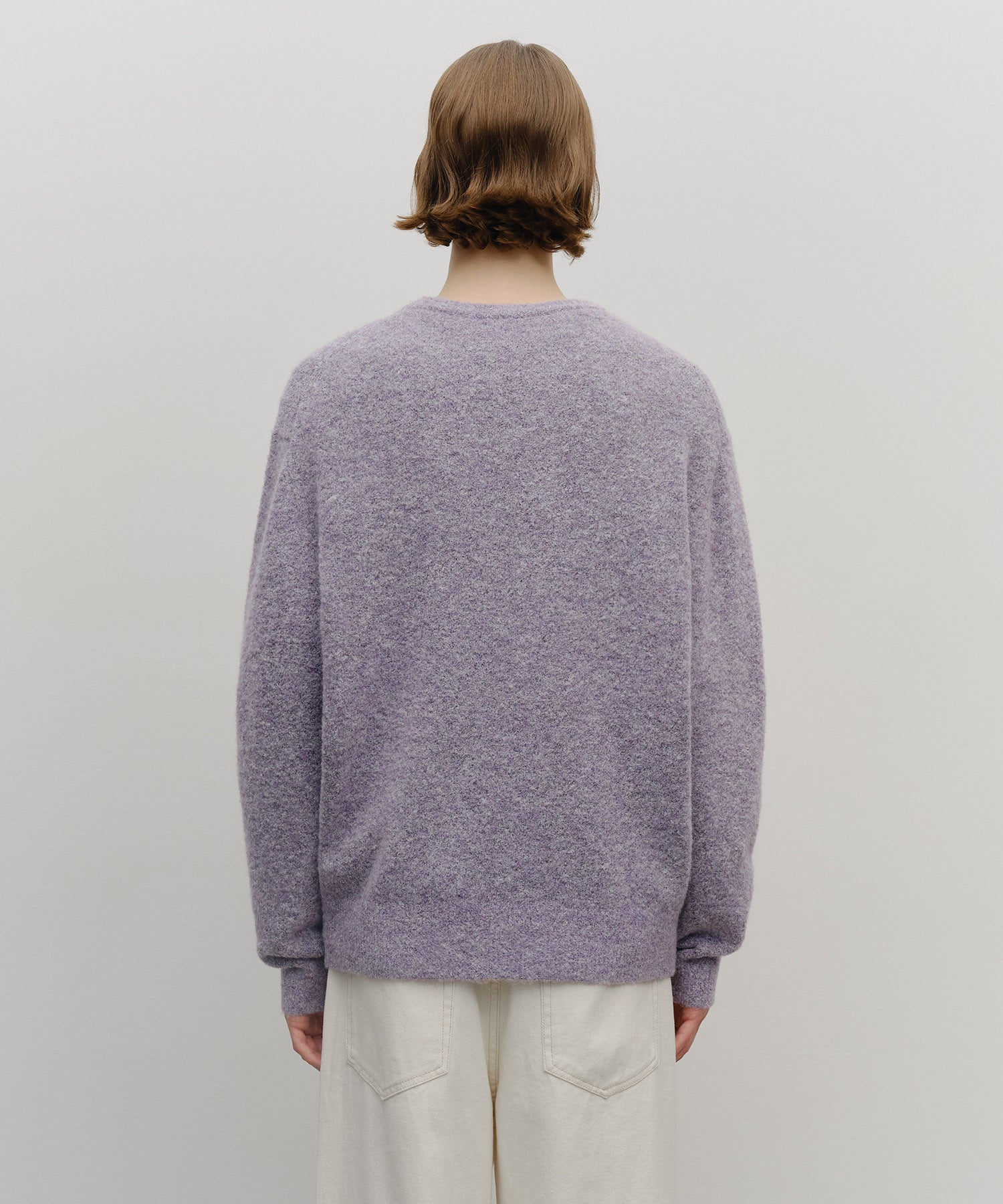 Marithe & Francois Girbaud - Boucle Classic Logo Knit Pullover (Light Purple) product image 3 | TRAB K-Fashion Australia