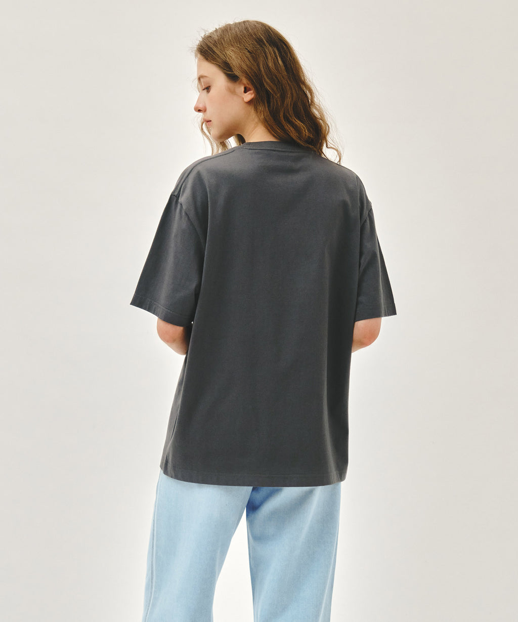 Marithe & Francois Girbaud - Vintage Eiffel Tower Logo Oversized Tee (Charcoal) product image 3 | TRAB K-Fashion Australia
