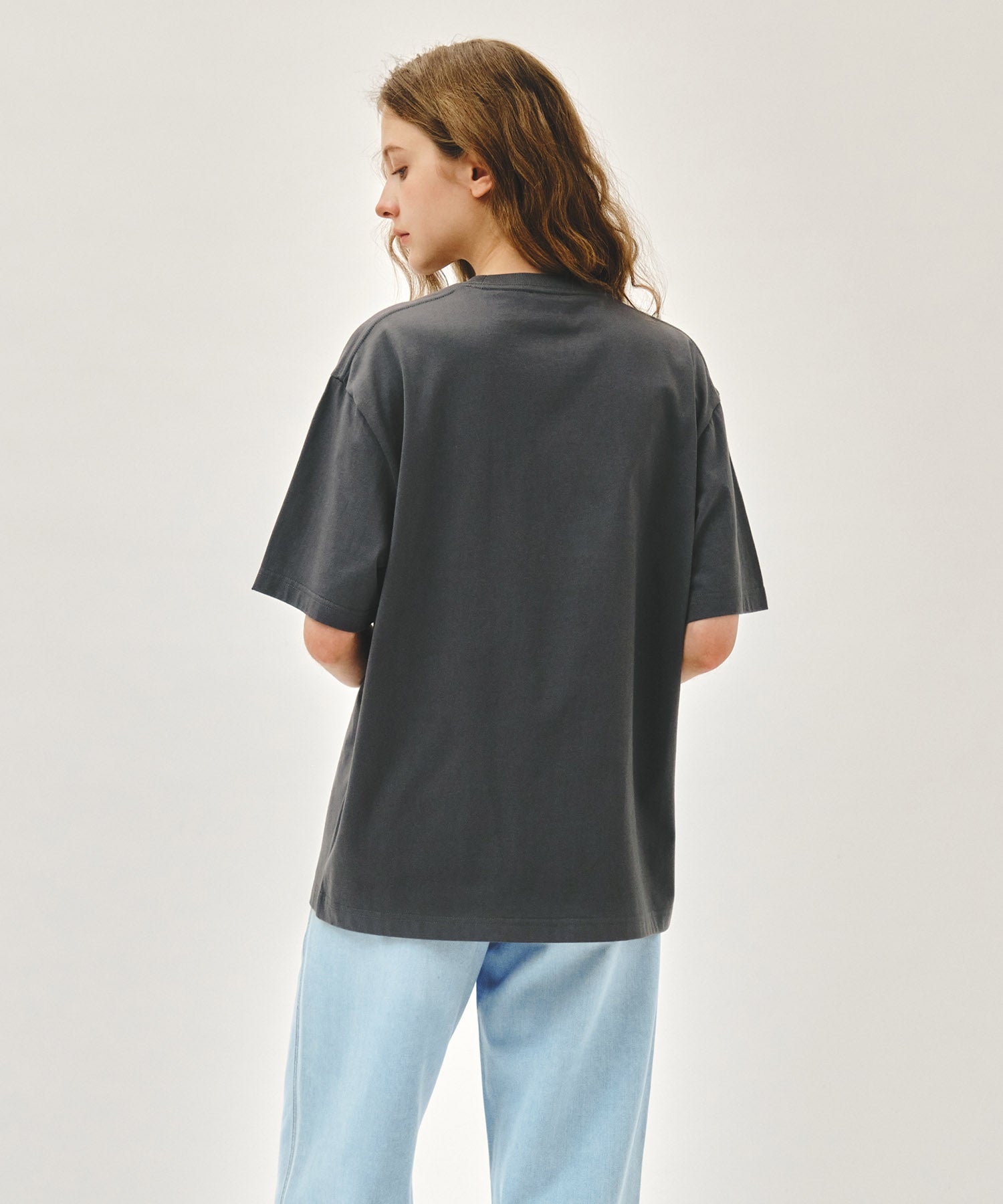 Marithe & Francois Girbaud - Vintage Eiffel Tower Logo Oversized Tee (Charcoal) product image 3 | TRAB K-Fashion Australia