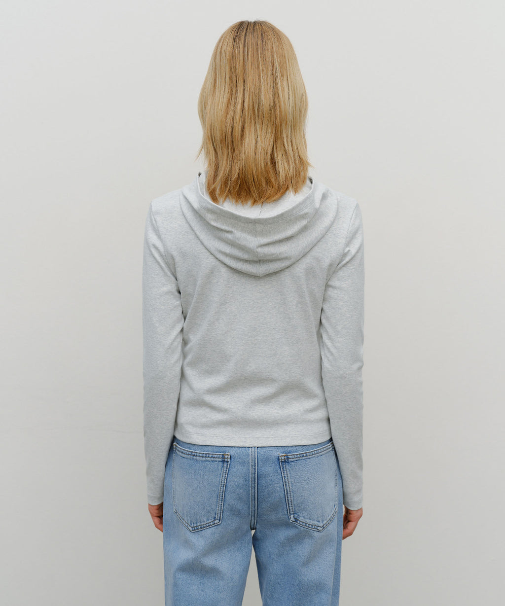 Marithe & Francois Girbaud - Basic Hoodie Long Sleeve (Light Heather Gray) product image 3 | TRAB K-Fashion Australia