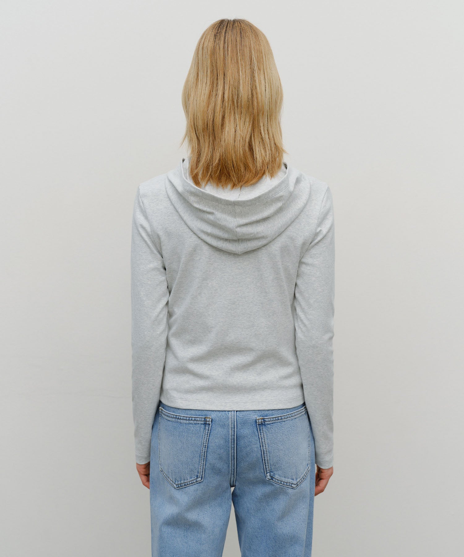 Marithe & Francois Girbaud - Basic Hoodie Long Sleeve (Light Heather Gray) product image 3 | TRAB K-Fashion Australia