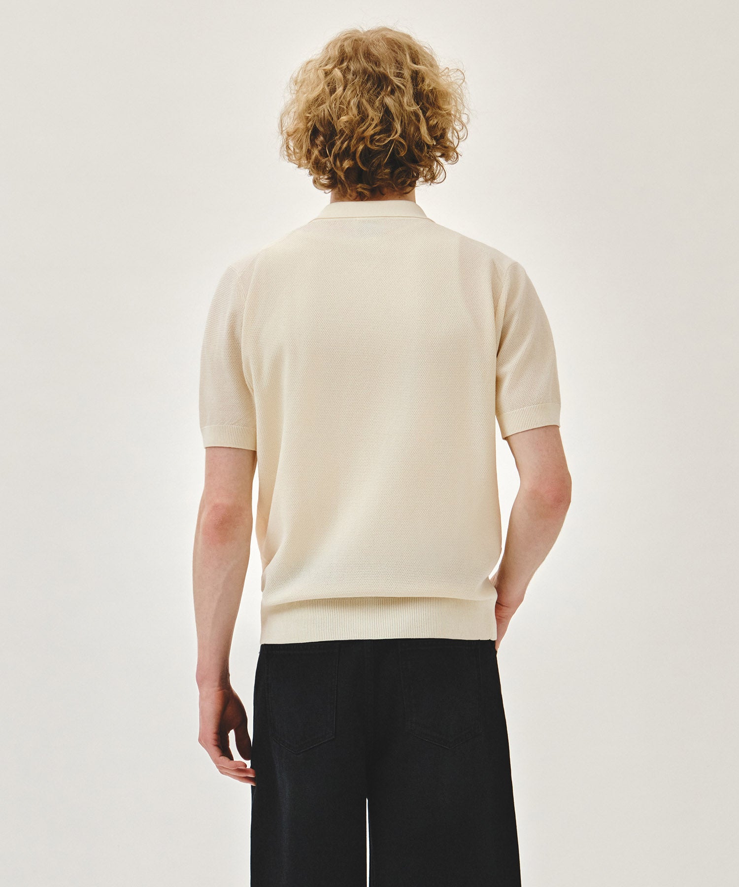 Marithe & Francois Girbaud - Cool Touch Collar Half Knit (Light Beige) product image 3 | TRAB K-Fashion Australia