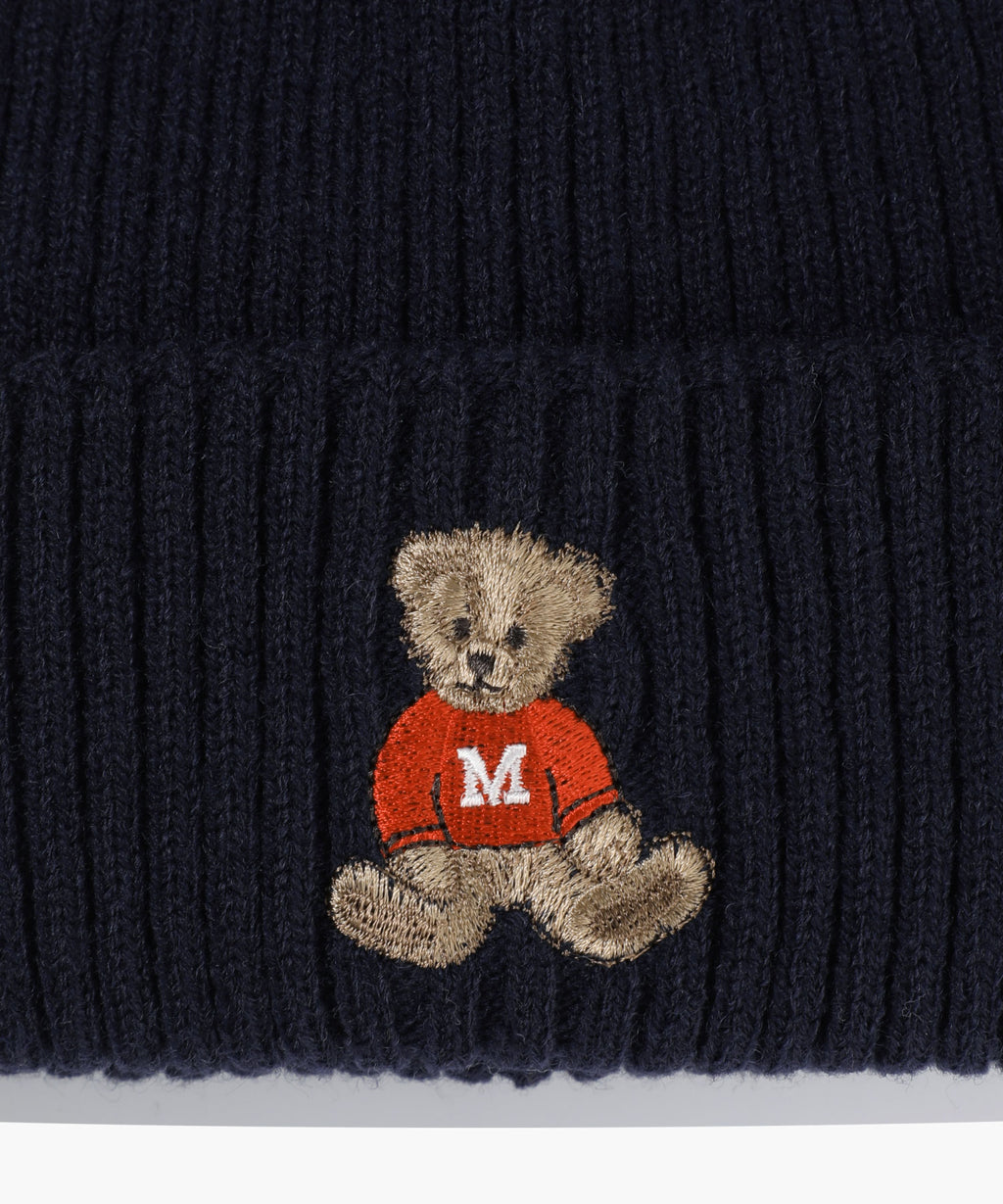 Marithe & Francois Girbaud - Doodle Bear Beanie (Navy) product image 3 | TRAB K-Fashion Australia