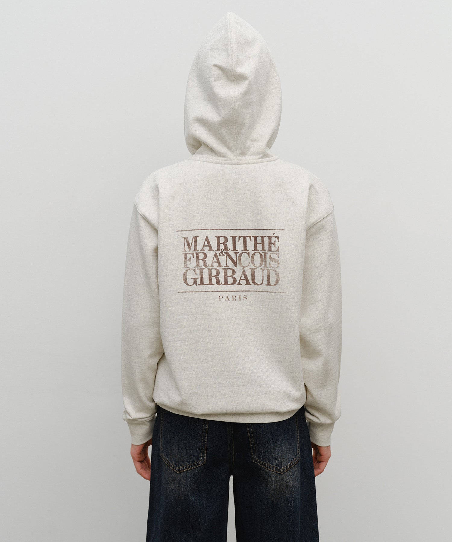 Marithe & Francois Girbaud - Classic Logo Hoodie Zipup (Oatmeal) product image 3 | TRAB K-Fashion Australia