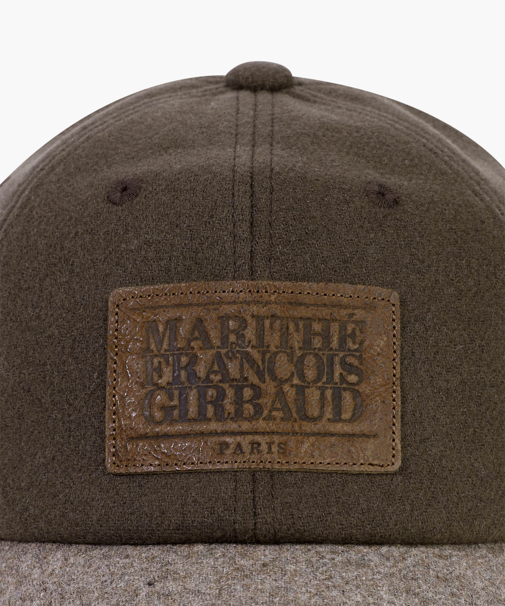 Marithe & Francois Girbaud - Classic Logo Color Block Wool Cap (Brown) product image 3 | TRAB K-Fashion Australia