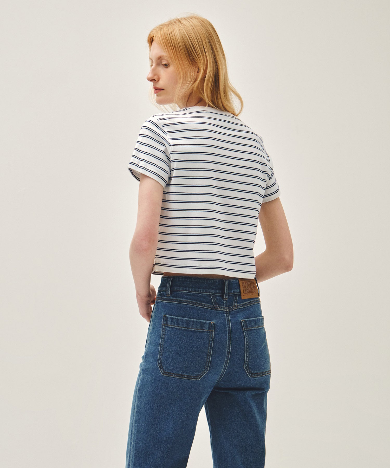 Marithe & Francois Girbaud - Classic Logo Crop Tee (Dark Navy) product image 3 | TRAB K-Fashion Australia