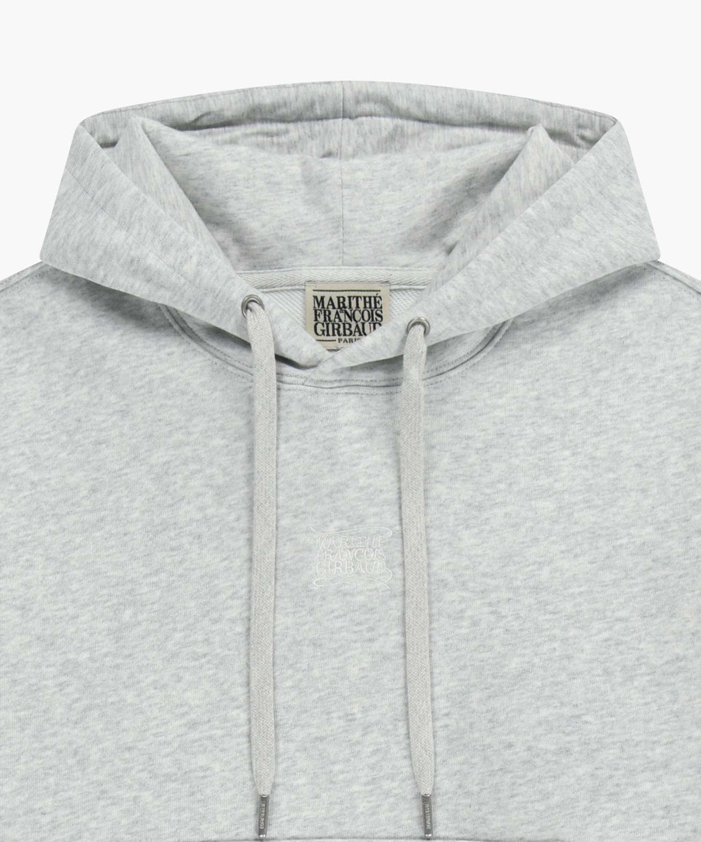 Marithe & Francois Girbaud - Drawing Classic Logo Crop Hoodie (Light Heather Gray) product image 3 | TRAB K-Fashion Australia