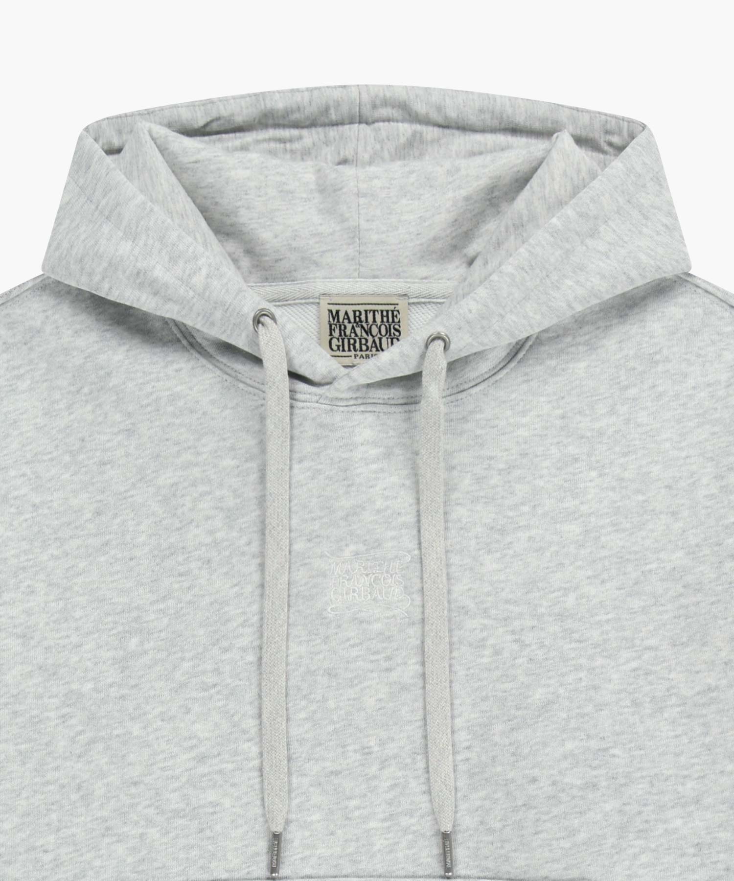 Marithe & Francois Girbaud - Drawing Classic Logo Crop Hoodie (Light Heather Gray) product image 3 | TRAB K-Fashion Australia