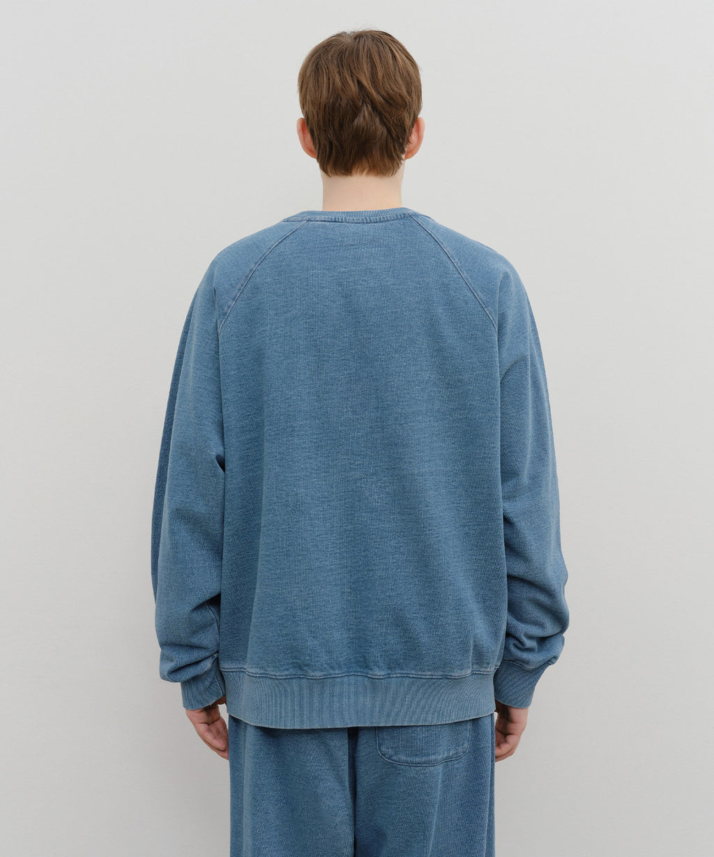 Marithe & Francois Girbaud - Garment Dyed Oversized Sweatshirt (Blue) product image 3 | TRAB K-Fashion Australia