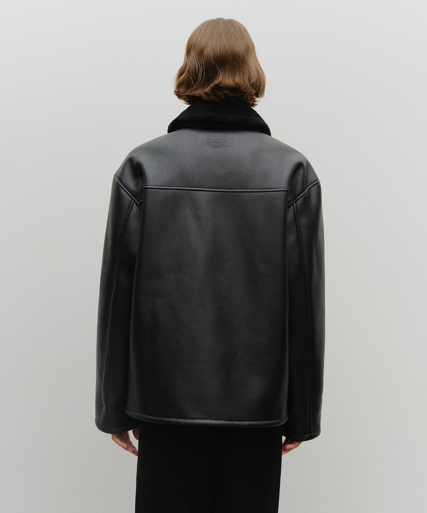Marithe & Francois Girbaud - Faux Leather Over Fit Mustang Jacket (Black) product image 3 | TRAB K-Fashion Australia