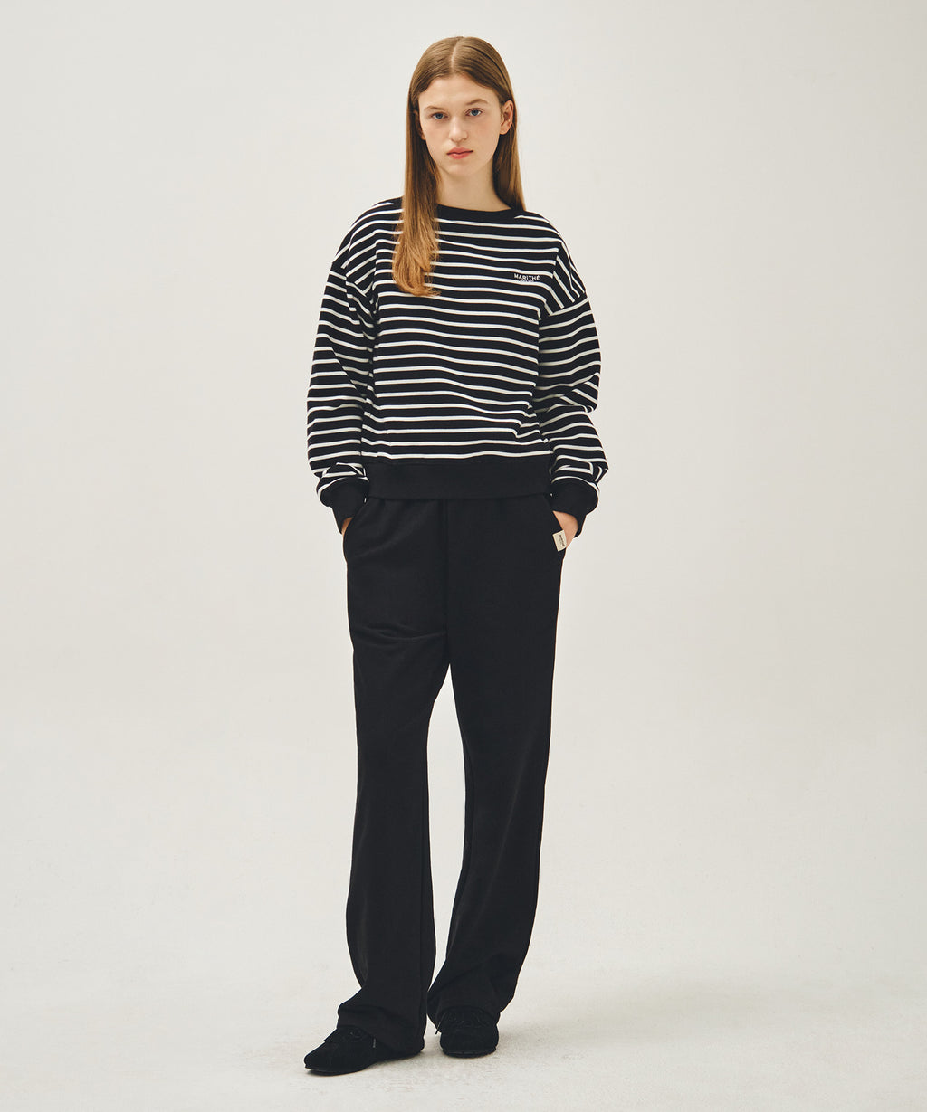 Marithe & Francois Girbaud - Basic Fold-over Sweat Pants (Black) product image 3 | TRAB K-Fashion Australia