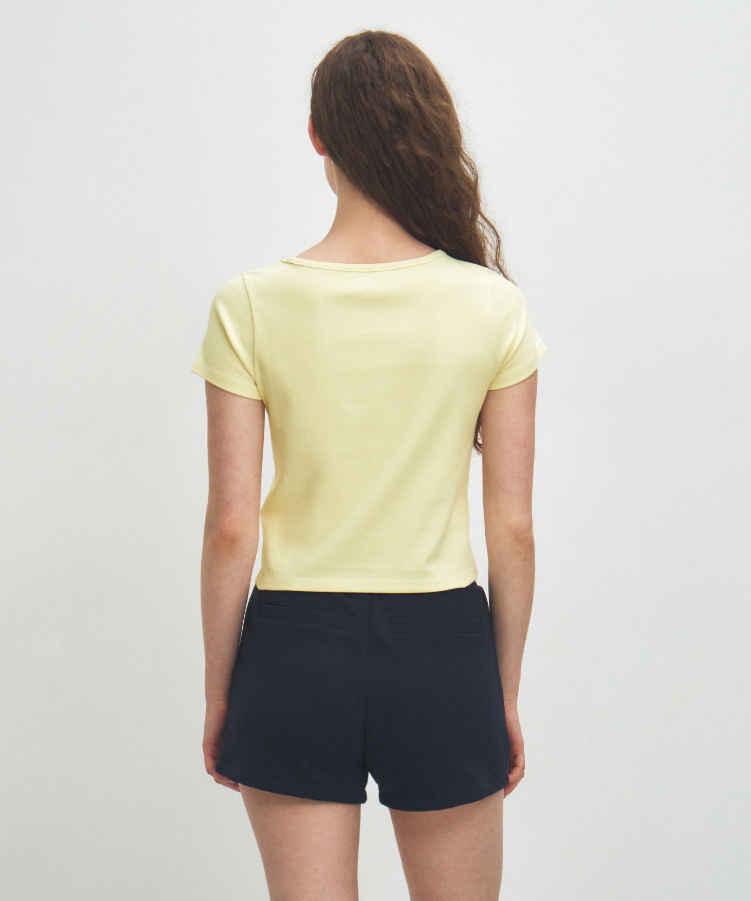 Marithe & Francois Girbaud - Basic Crop Tee (Light Yellow) product image 3 | TRAB K-Fashion Australia