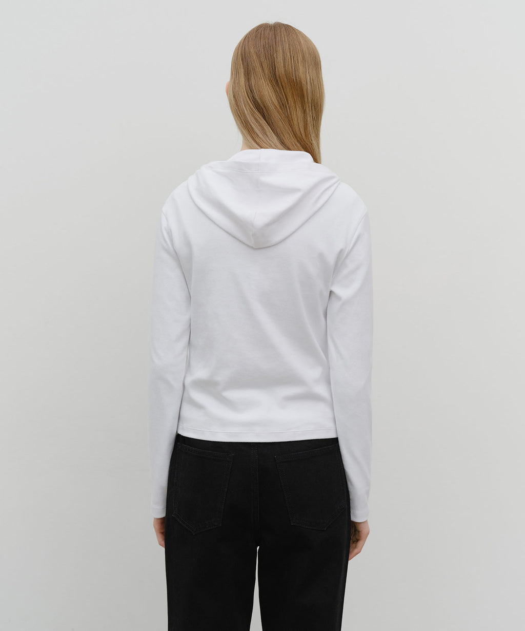 Marithe & Francois Girbaud - Basic Hoodie Long Sleeve (White) product image 3 | TRAB K-Fashion Australia