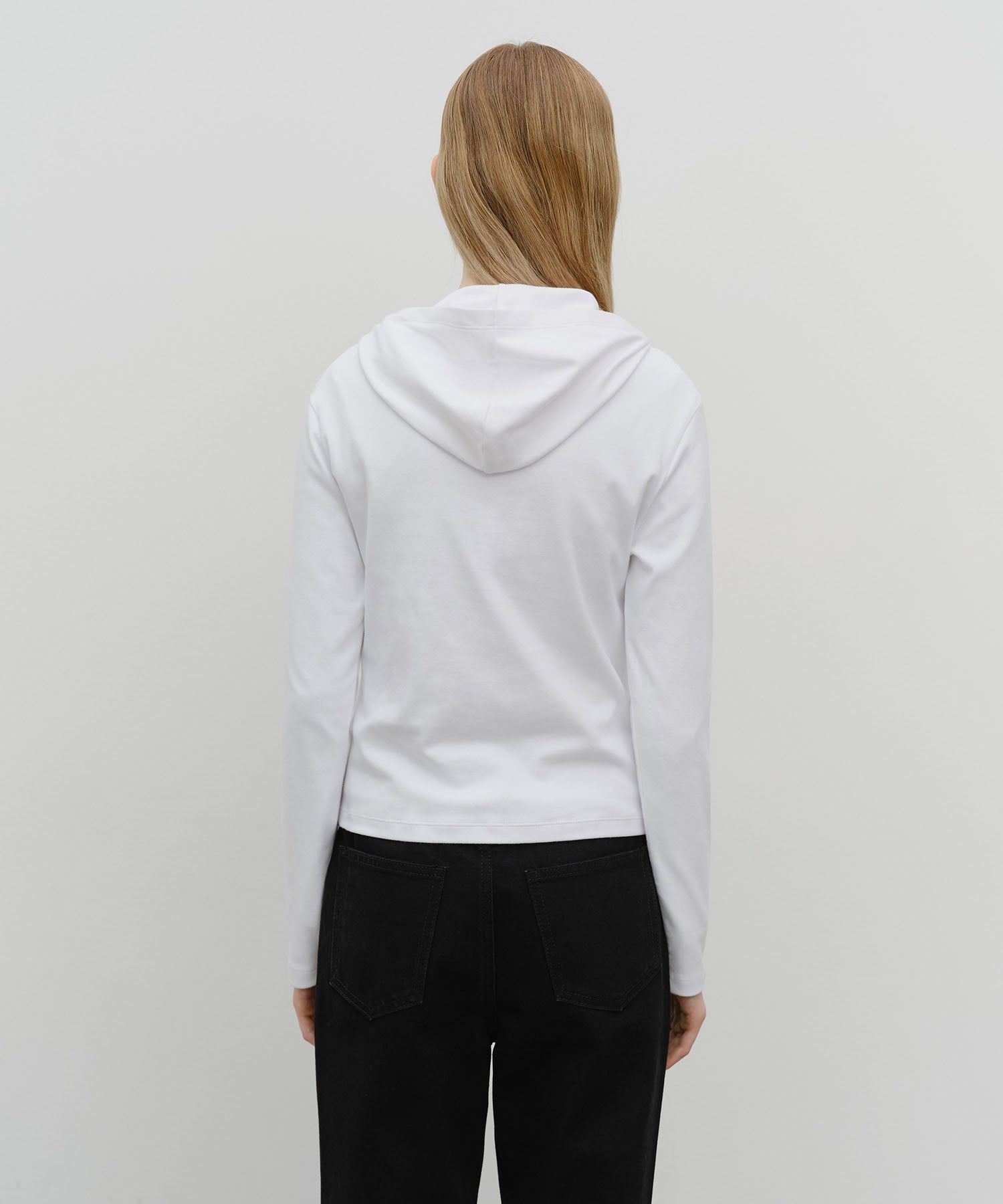 Marithe & Francois Girbaud - Basic Hoodie Long Sleeve (White) product image 3 | TRAB K-Fashion Australia