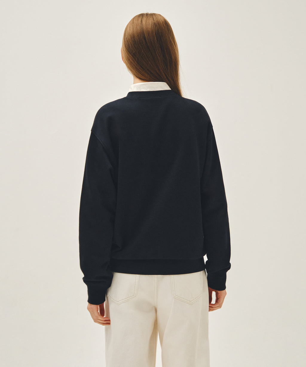 Marithe & Francois Girbaud - Doodle Bear Sweatshirt (Navy) product image 3 | TRAB K-Fashion Australia