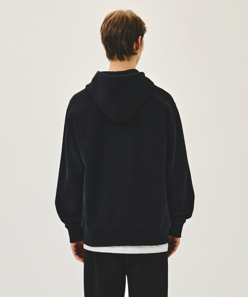 Marithe & Francois Girbaud - Classic Logo Embroidery Hoodie (Navy) product image 3 | TRAB K-Fashion Australia
