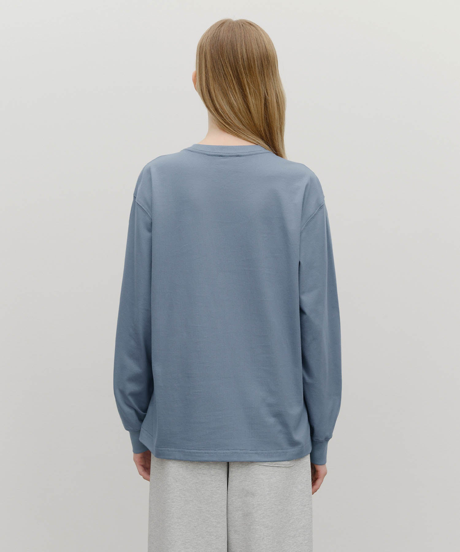 Marithe & Francois Girbaud - Classic Logo Long Sleeve (Ash Blue) product image 3 | TRAB K-Fashion Australia