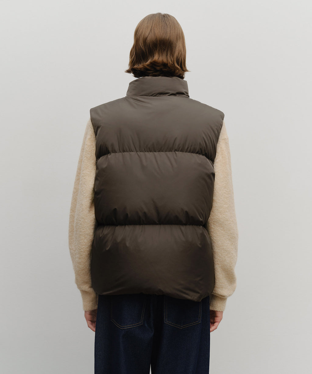 Marithe & Francois Girbaud - Classic Logo Down Vest (Dark Brown) product image 3 | TRAB K-Fashion Australia