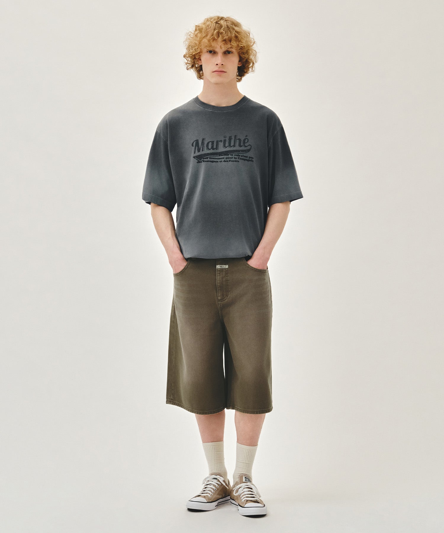 Marithe & Francois Girbaud - Bermuda Denim Pants (Brown) product image 3 | TRAB K-Fashion Australia