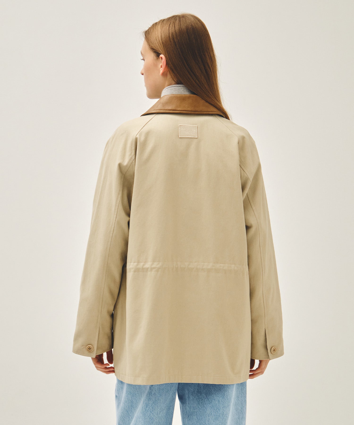 Marithe & Francois Girbaud - Cotton Washed Hunting Jacket (Light Beige) product image 3 | TRAB K-Fashion Australia