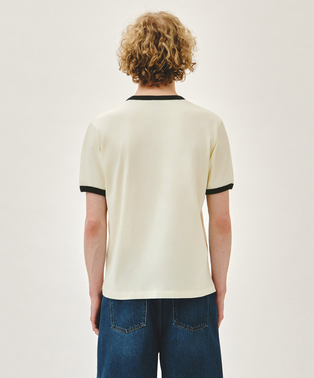Marithe & Francois Girbaud - Vintage Logo Ringer Tee (Ivory) product image 3 | TRAB K-Fashion Australia