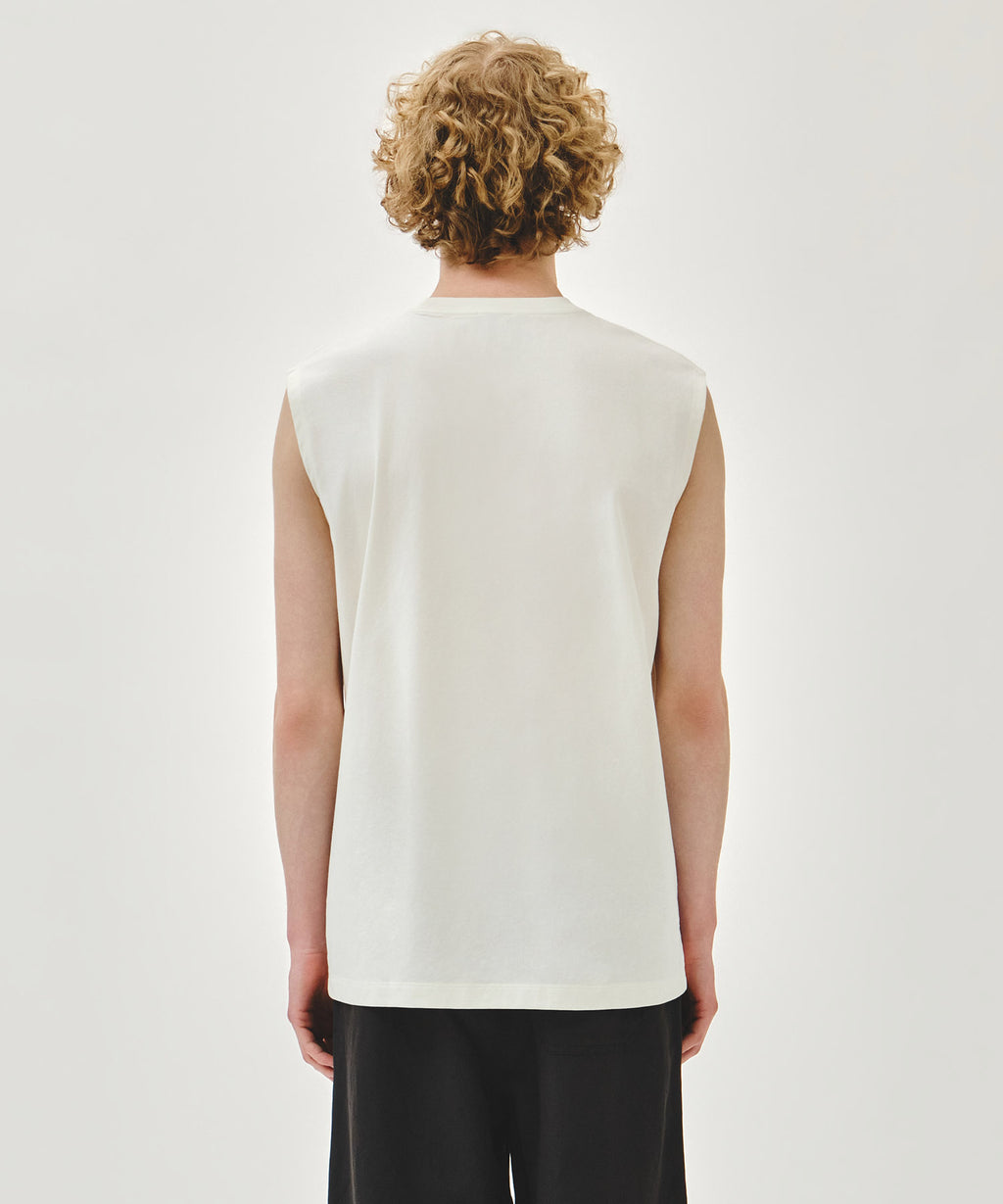 Marithe & Francois Girbaud - Sorona Cool Small Classic Logo Sleeveless (Ivory) product image 3 | TRAB K-Fashion Australia