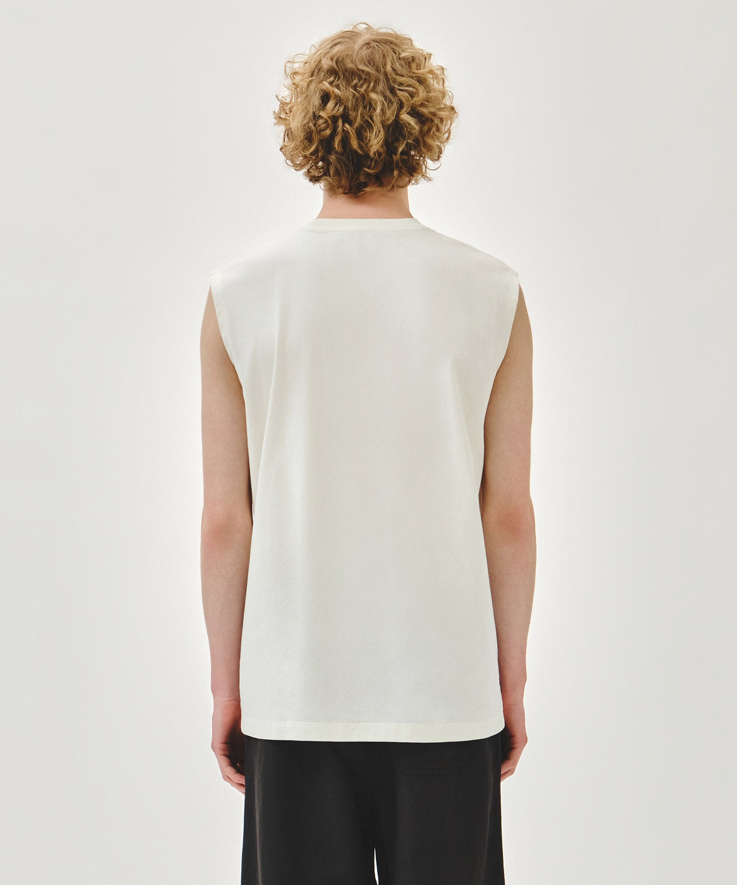 Marithe & Francois Girbaud - Sorona Cool Small Classic Logo Sleeveless (Ivory) product image 3 | TRAB K-Fashion Australia