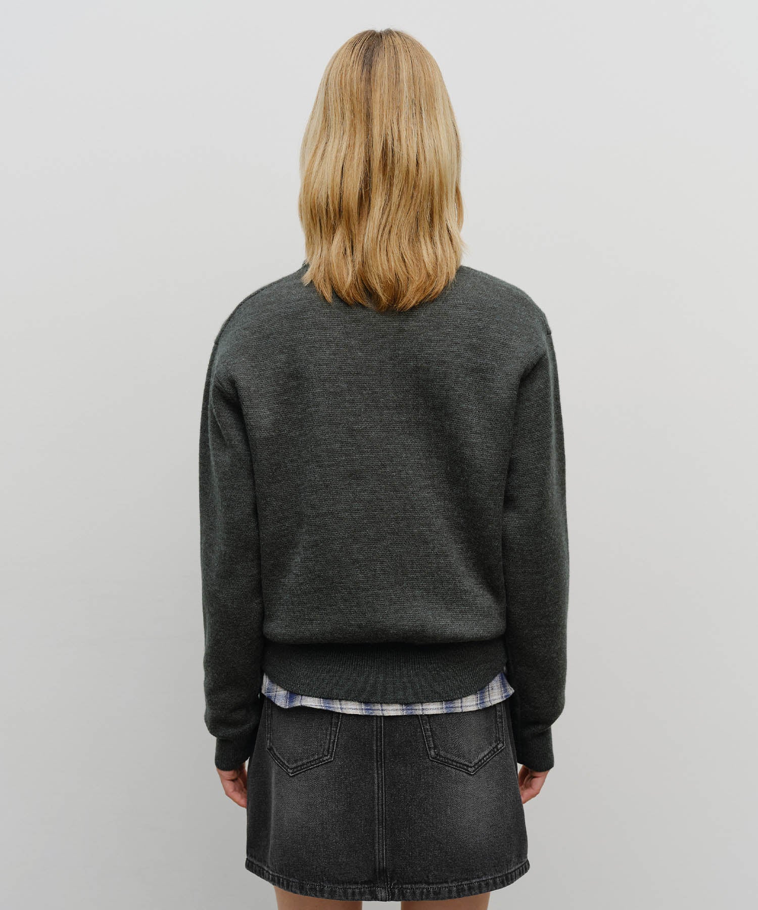 Marithe & Francois Girbaud - Doodle Bear Knit Pullover (Charcoal) product image 3 | TRAB K-Fashion Australia