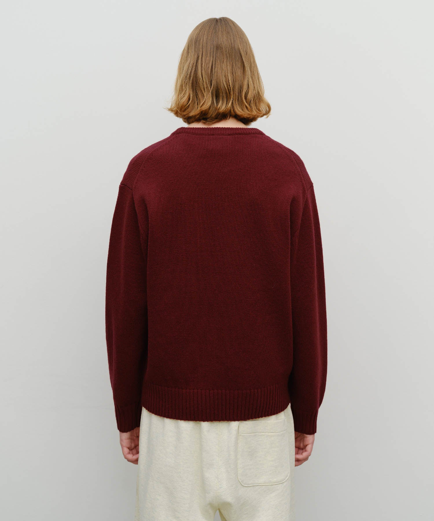Marithe & Francois Girbaud - Applique Knit Pullover (Burgundy) product image 3 | TRAB K-Fashion Australia