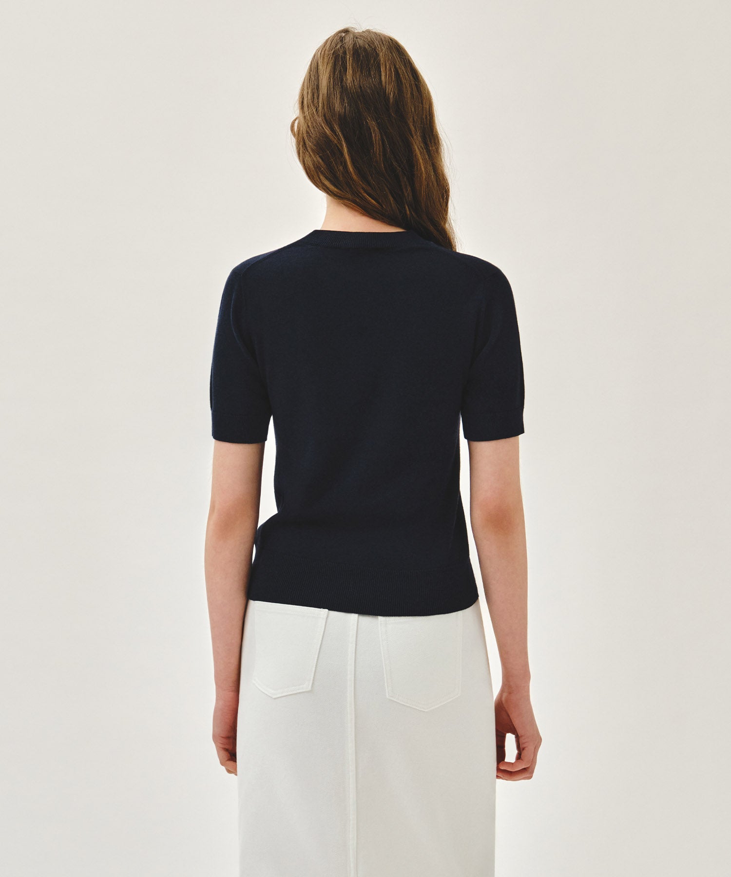 Marithe & Francois Girbaud - Doodle Bear Half Knit Pullover (Navy) product image 3 | TRAB K-Fashion Australia