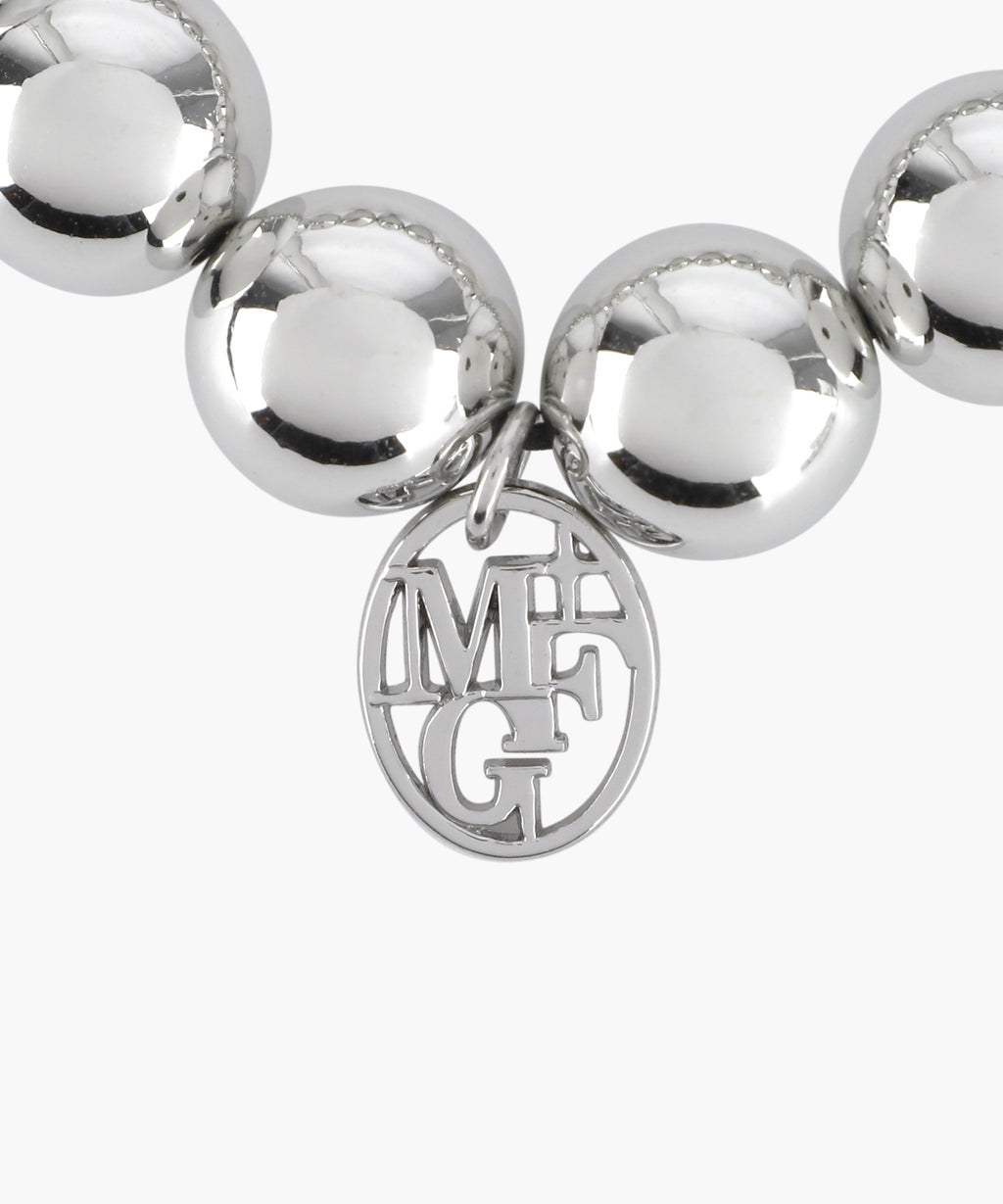 Marithe & Francois Girbaud - Pearl Silver Ball Scrunchie (Silver) product image 3 | TRAB K-Fashion Australia