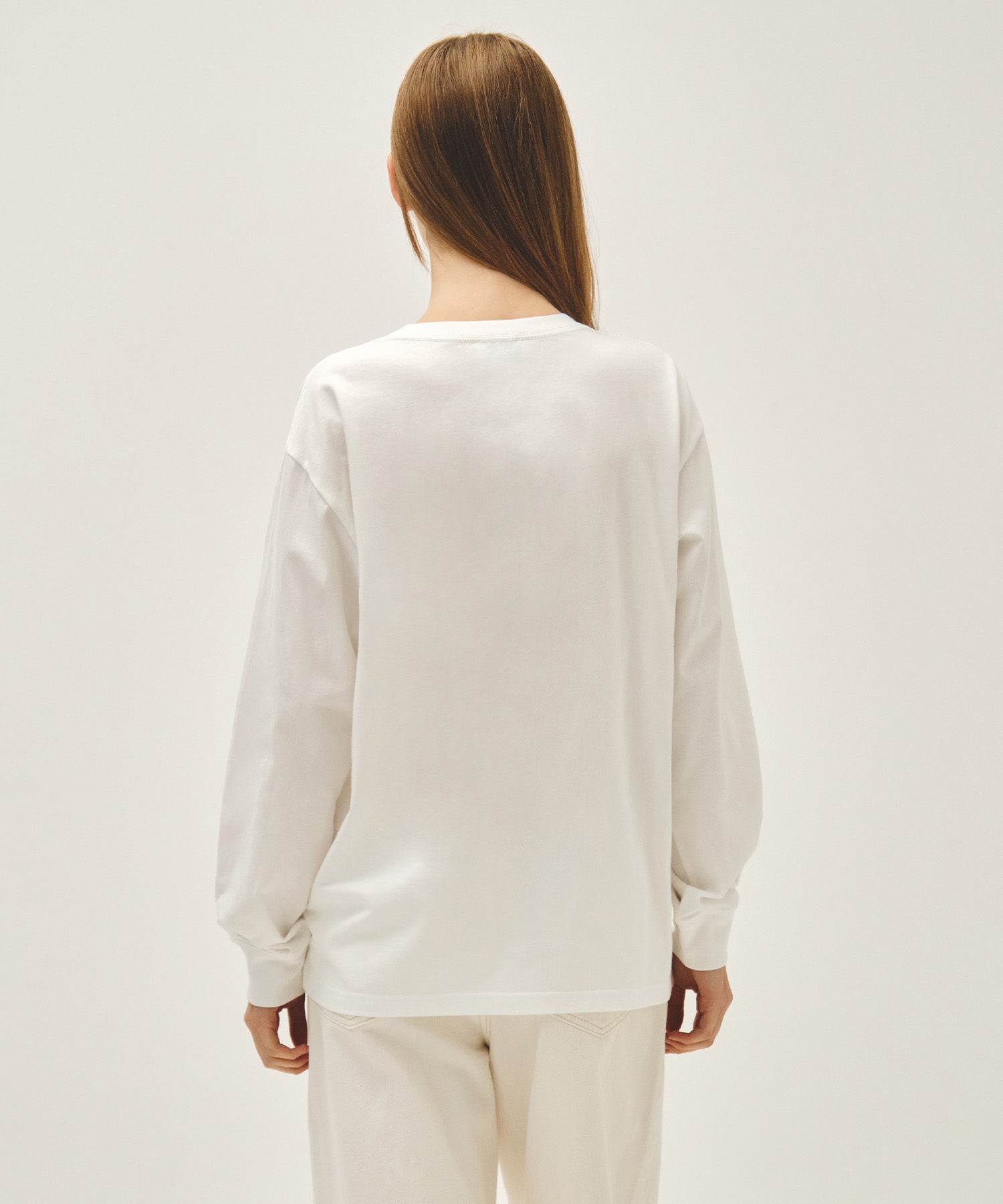 Marithe & Francois Girbaud - Doodle Classic Logo Long Sleeve Tee (White) product image 3 | TRAB K-Fashion Australia