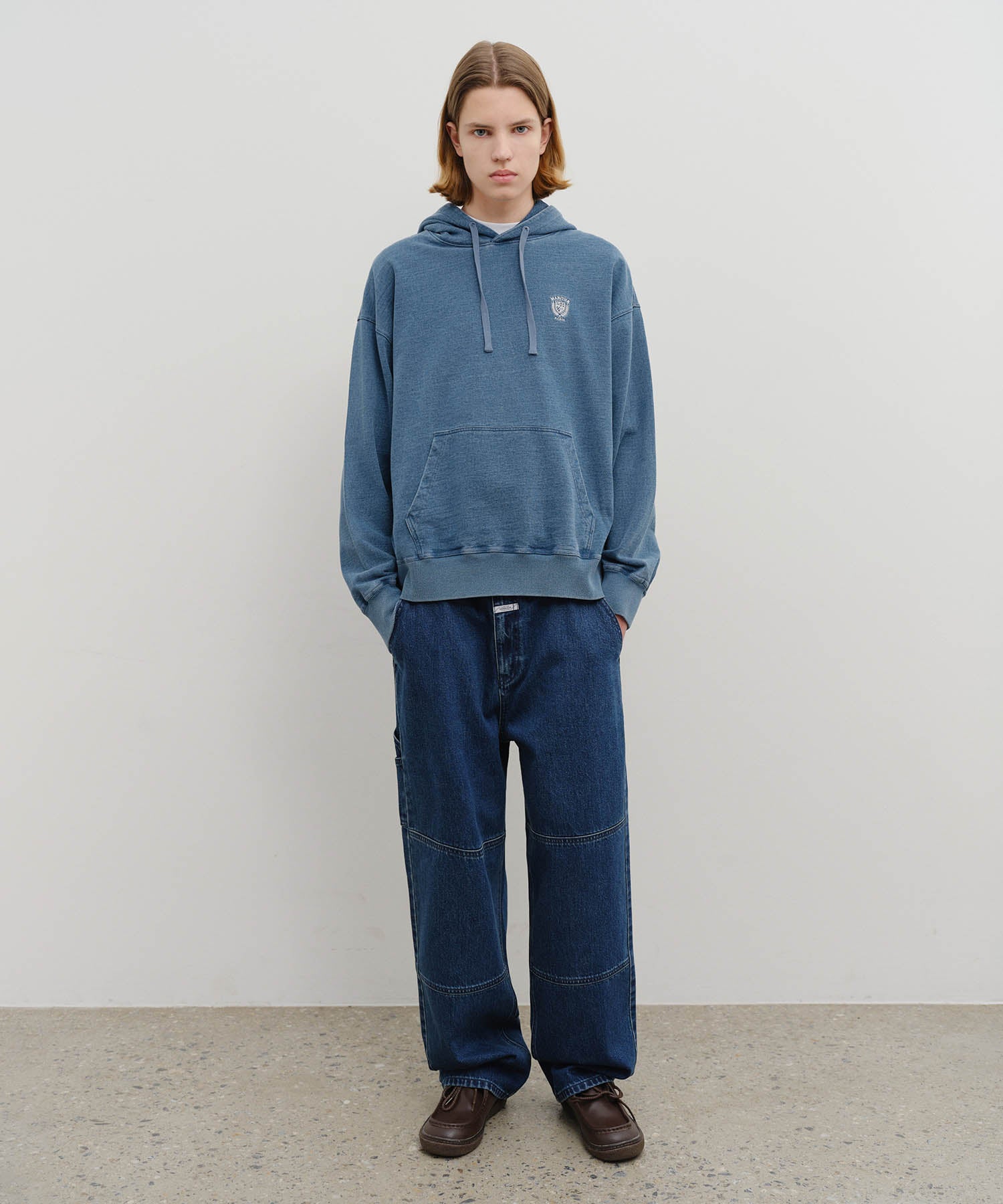 Marithe & Francois Girbaud - Double Knee Carpenter Denim Pants (Dark Blue) product image 3 | TRAB K-Fashion Australia