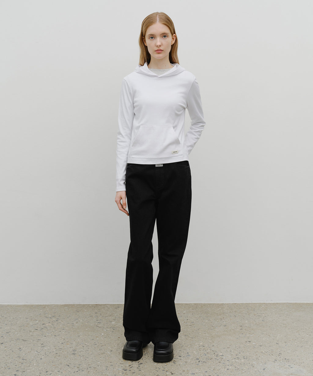 Marithe & Francois Girbaud - Slim Boot-cut Denim Pants (Black) product image 3 | TRAB K-Fashion Australia