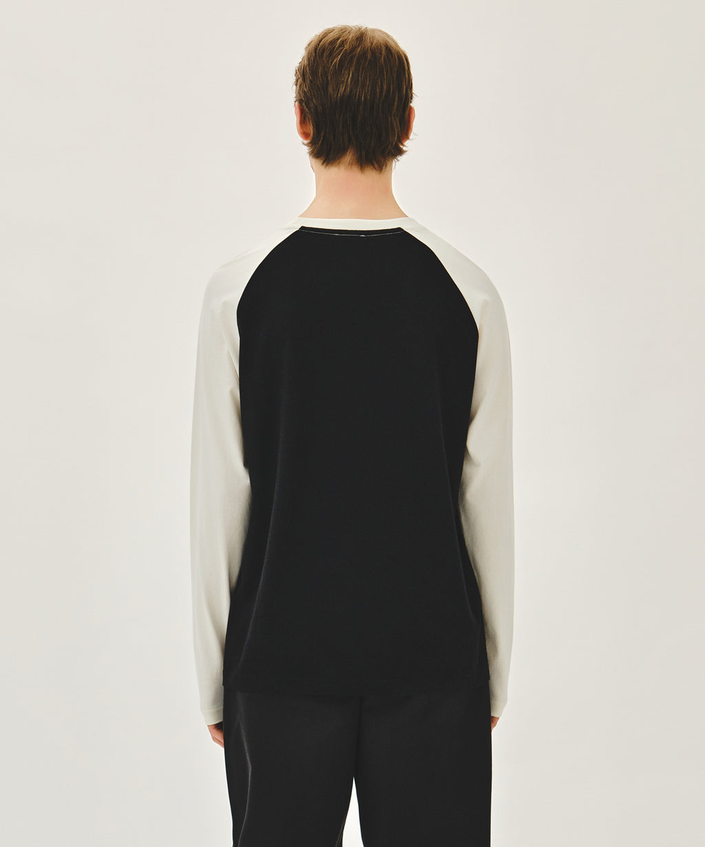 Marithe & Francois Girbaud - Sleeve Contrast Long Sleeve Tee (Ivory) product image 3 | TRAB K-Fashion Australia
