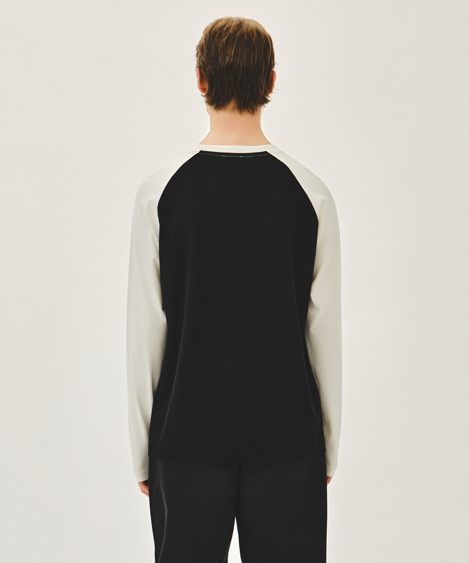 Marithe & Francois Girbaud - Sleeve Contrast Long Sleeve Tee (Ivory) product image 3 | TRAB K-Fashion Australia