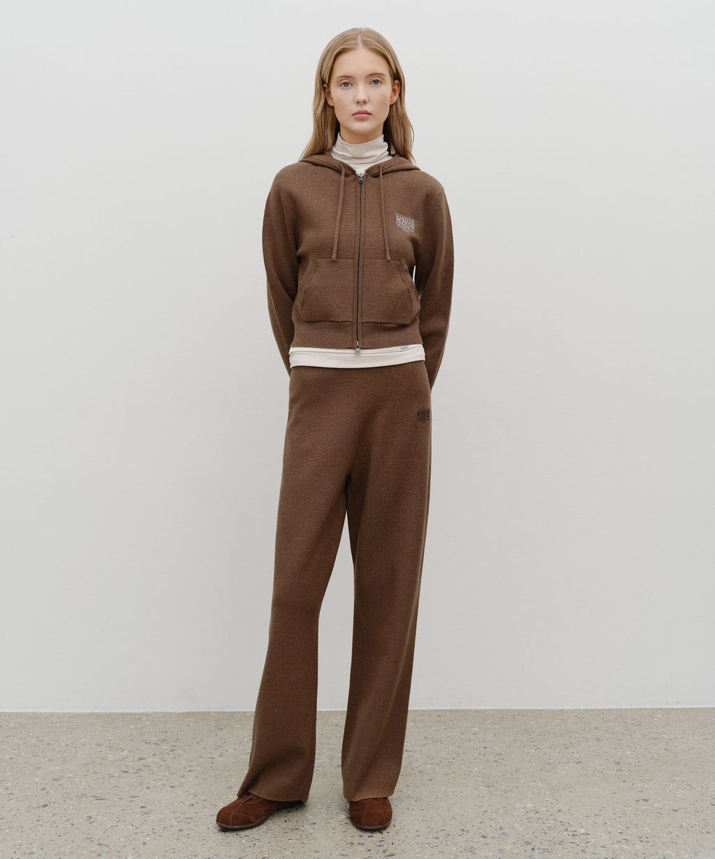 Marithe & Francois Girbaud - Classic Logo Knit Pants (Brown) product image 3 | TRAB K-Fashion Australia