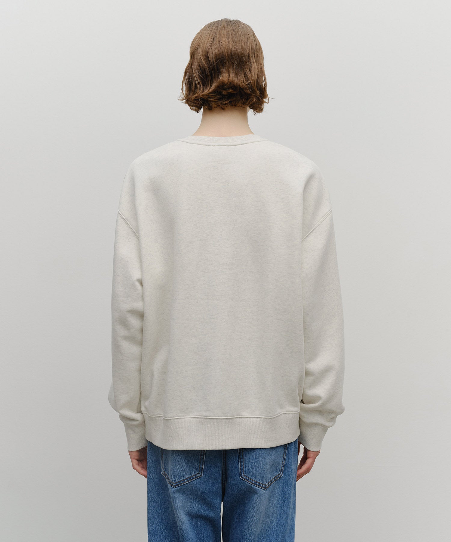 Marithe & Francois Girbaud - Applique Logo Oversized Sweatshirt (brushed) (Oatmeal) product image 3 | TRAB K-Fashion Australia
