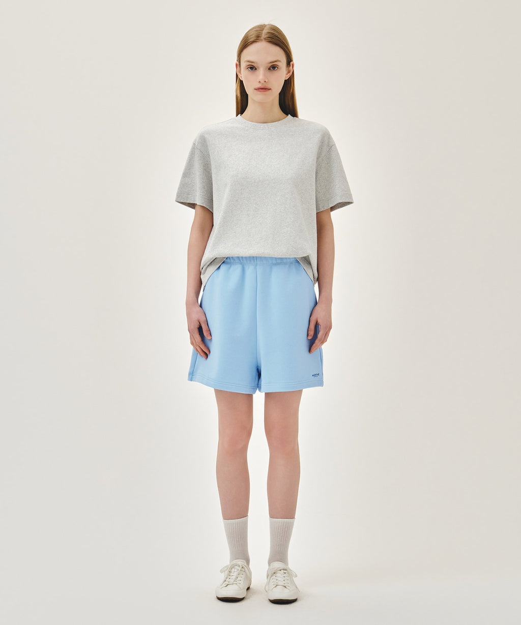 Marithe & Francois Girbaud - Regular Logo Sweat Shorts (Ice Blue) product image 3 | TRAB K-Fashion Australia
