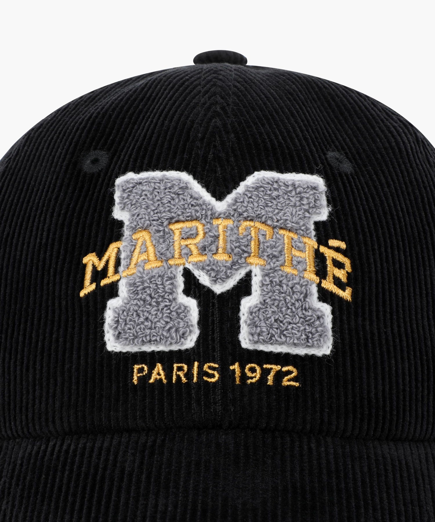 Marithe & Francois Girbaud - Logo Corduroy Covered Cap (Black) product image 3 | TRAB K-Fashion Australia