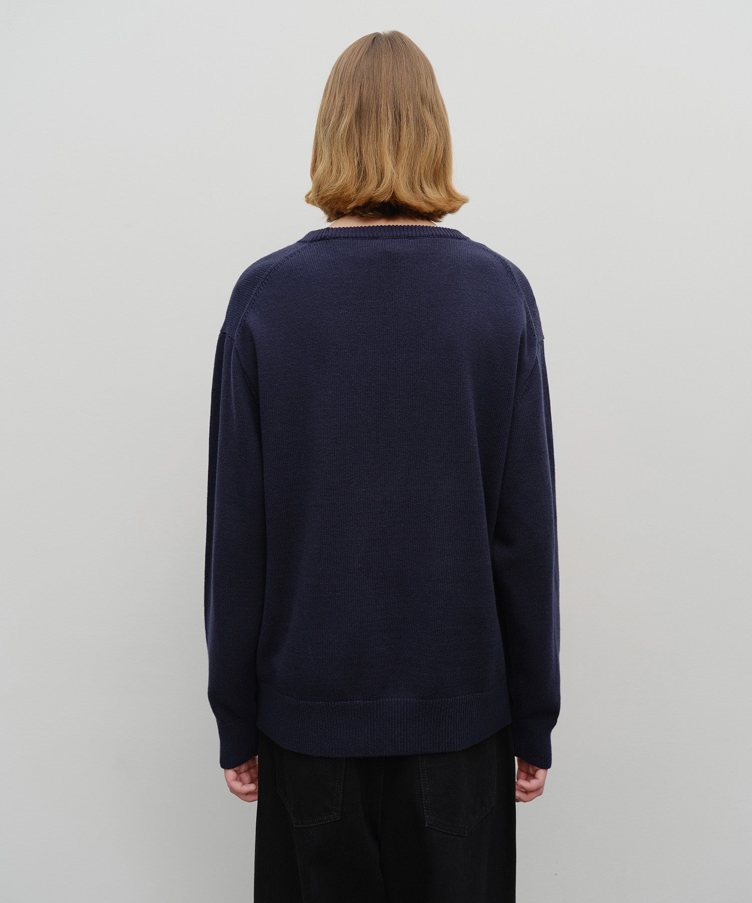 Marithe & Francois Girbaud - Classic Logo Knit Pullover (Navy) product image 3 | TRAB K-Fashion Australia