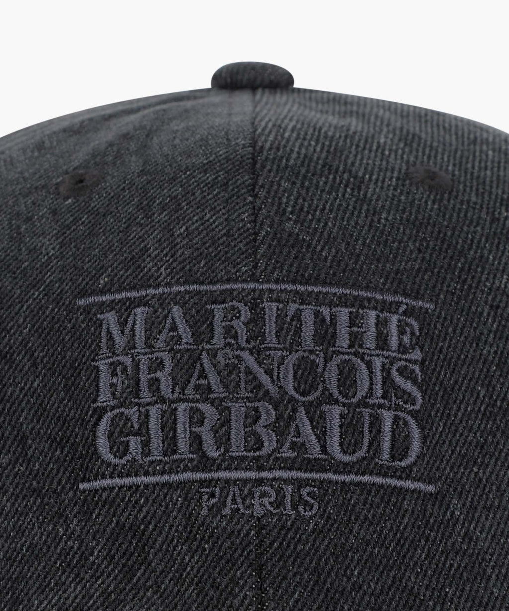Marithe & Francois Girbaud - Denim Washing Small Classic Logo Covered Cap (Washed Black) product image 3 | TRAB K-Fashion Australia
