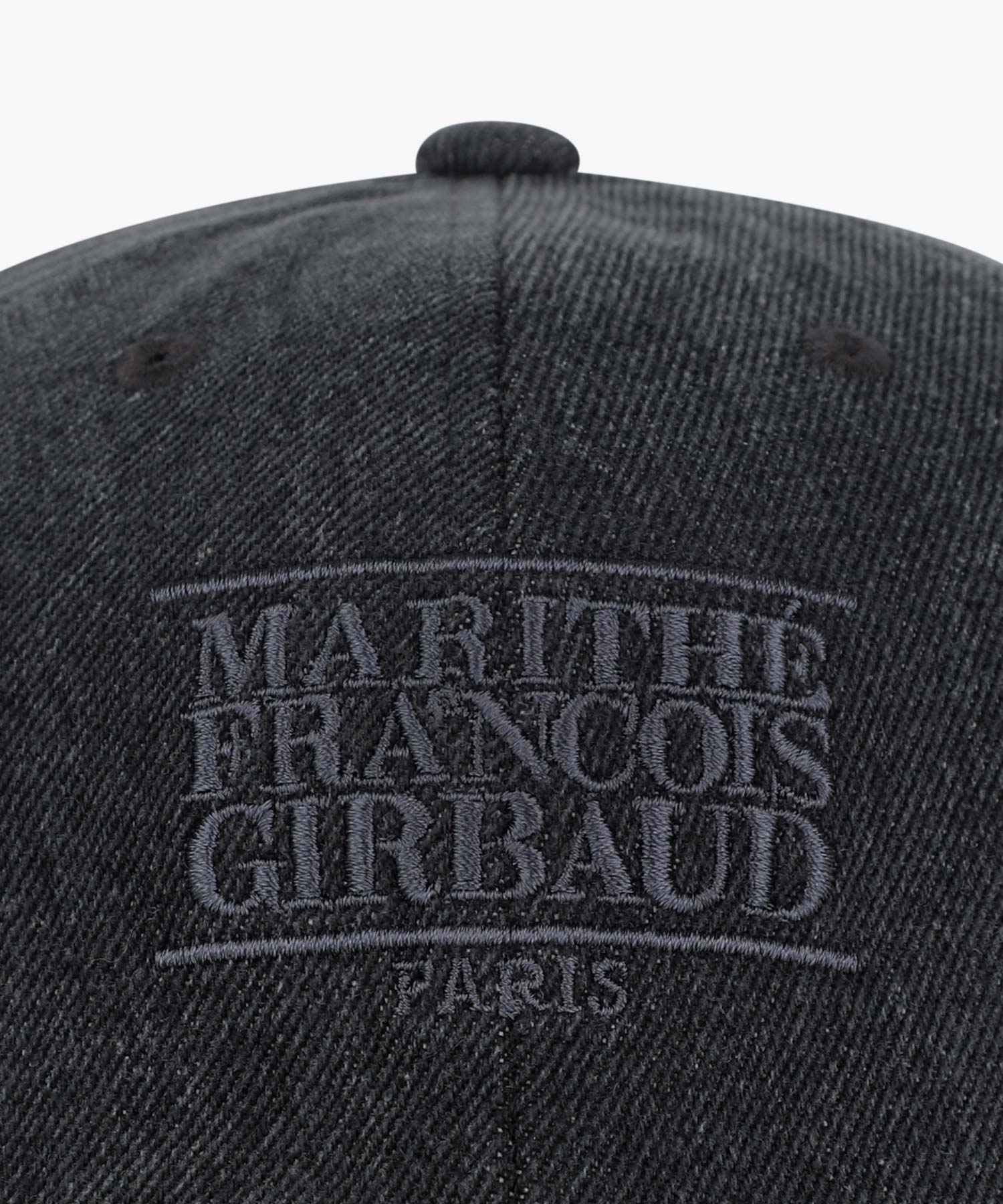 Marithe & Francois Girbaud - Denim Washing Small Classic Logo Covered Cap (Washed Black) product image 3 | TRAB K-Fashion Australia