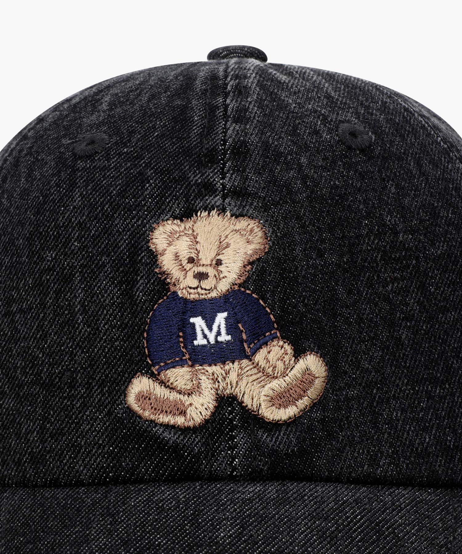 Marithe & Francois Girbaud - Doodle Bear Cap (Washed Black) product image 3 | TRAB K-Fashion Australia