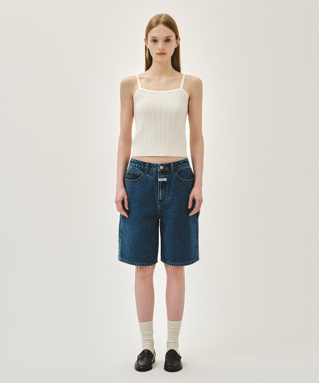 Marithe & Francois Girbaud - Carpenter Denim Shorts (Blue) product image 3 | TRAB K-Fashion Australia